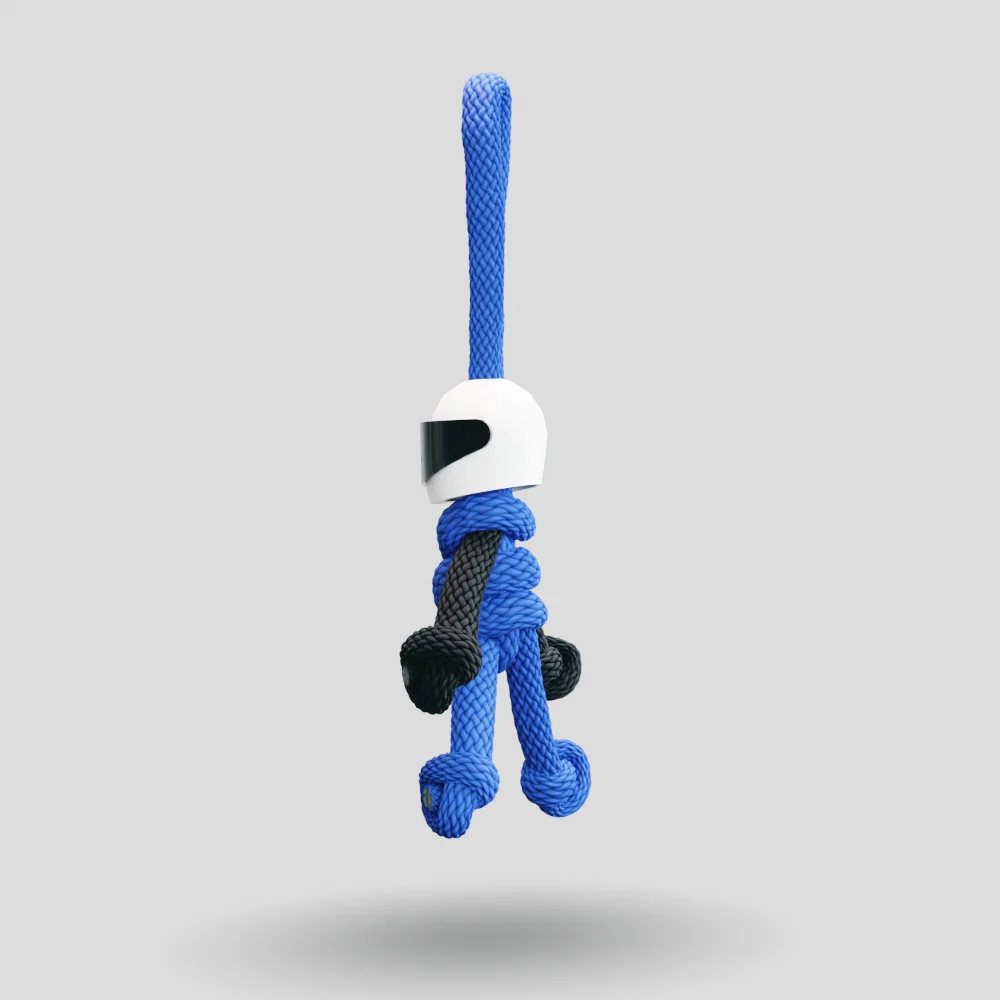 Blue Biker Buddy Paracord Keychain - Image 30