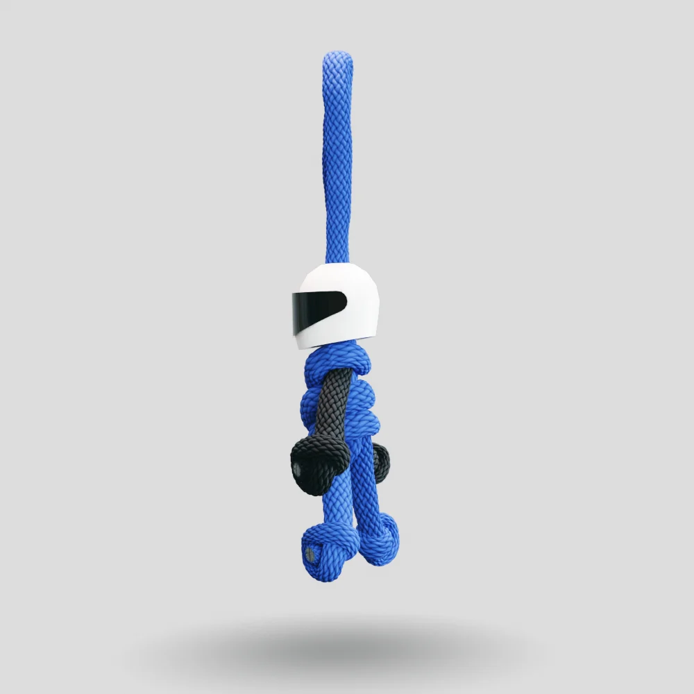 Blue Biker Buddy Paracord Keychain - Image 31