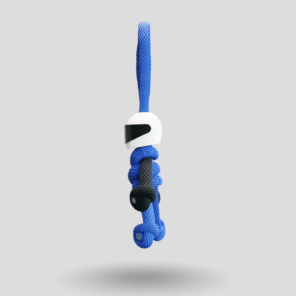 Blue Biker Buddy Paracord Keychain - Image 32