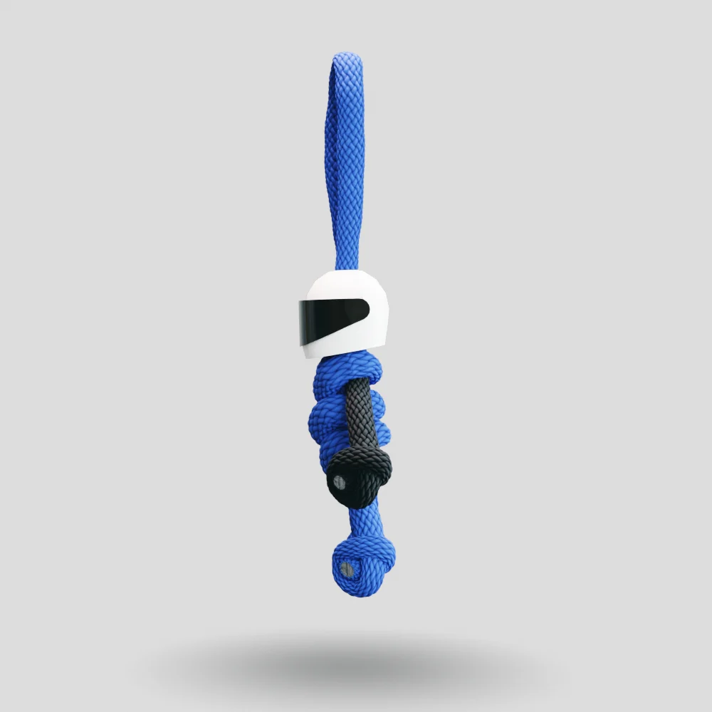 Blue Biker Buddy Paracord Keychain - Image 33