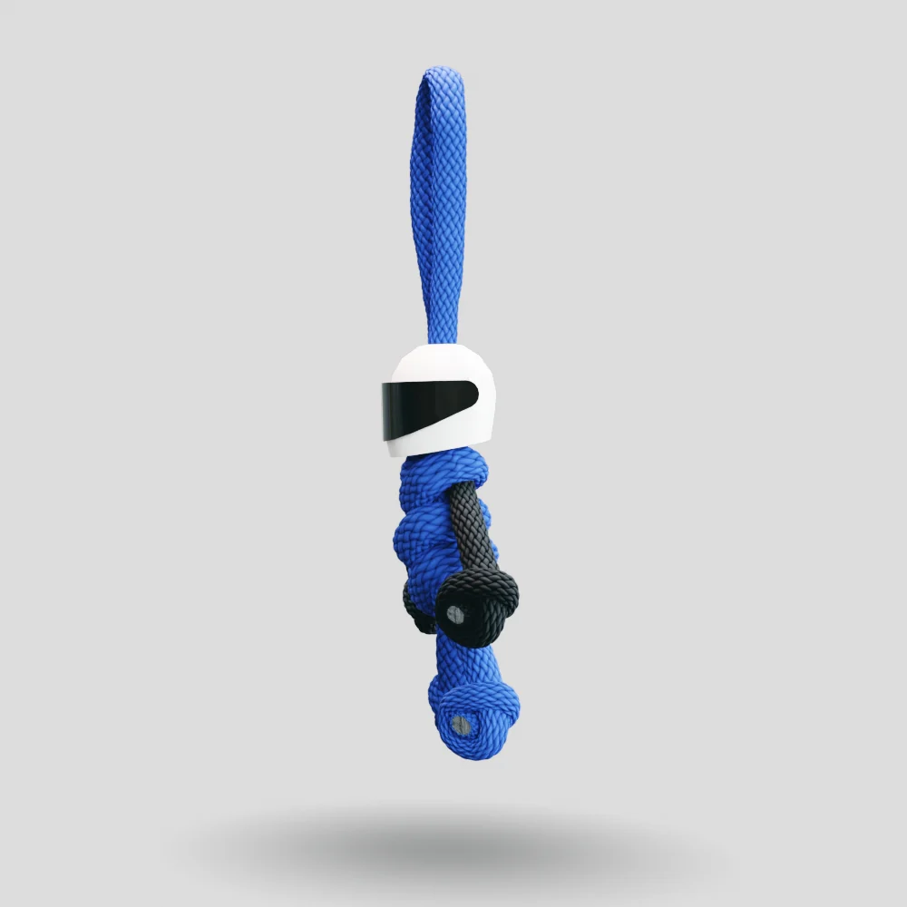 Blue Biker Buddy Paracord Keychain - Image 34