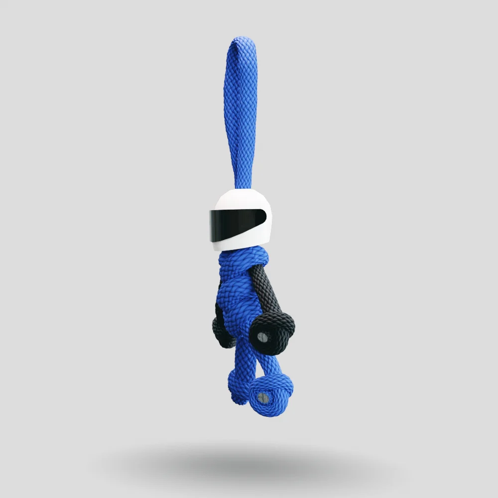 Blue Biker Buddy Paracord Keychain - Image 35