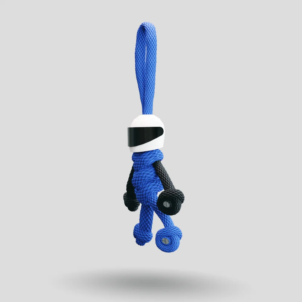 Blue Biker Buddy Paracord Keychain - Image 36