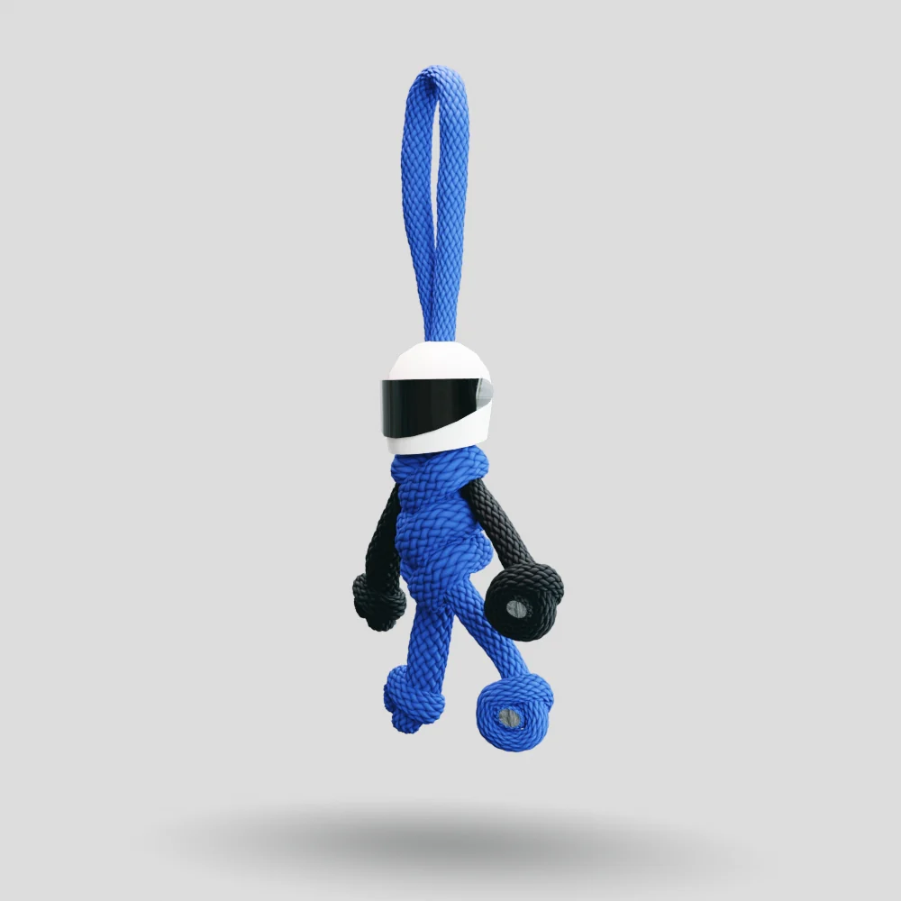 Blue Biker Buddy Paracord Keychain - Image 37