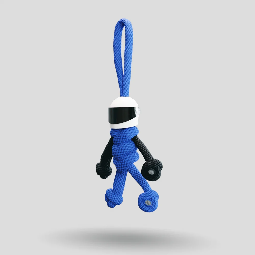 Blue Biker Buddy Paracord Keychain - Image 38