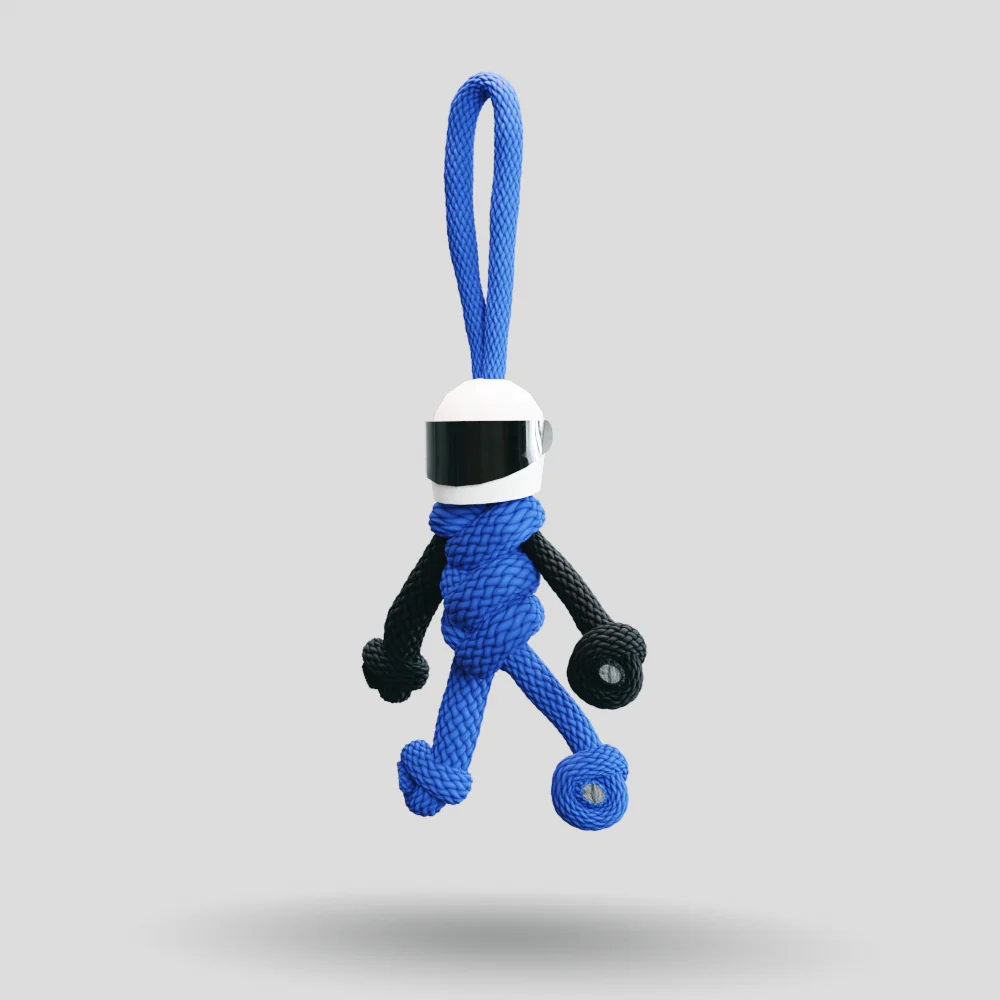 Blue Biker Buddy Paracord Keychain - Image 39