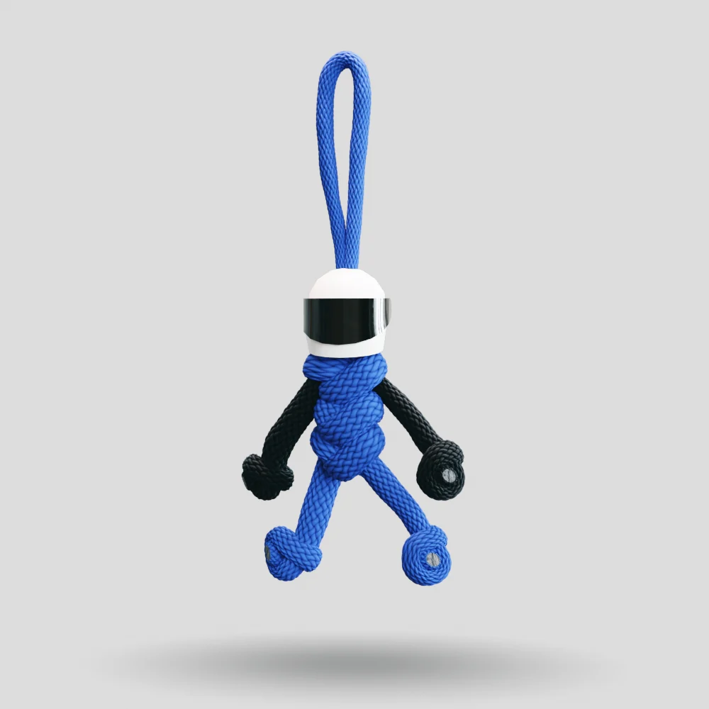 Blue Biker Buddy Paracord Keychain - Image 41