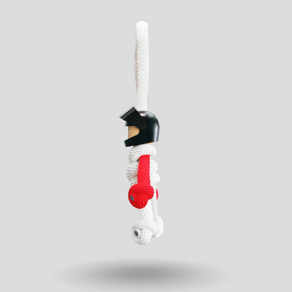 HAS White & Red Motorsport Paracord Buddy Keychain - Image 32
