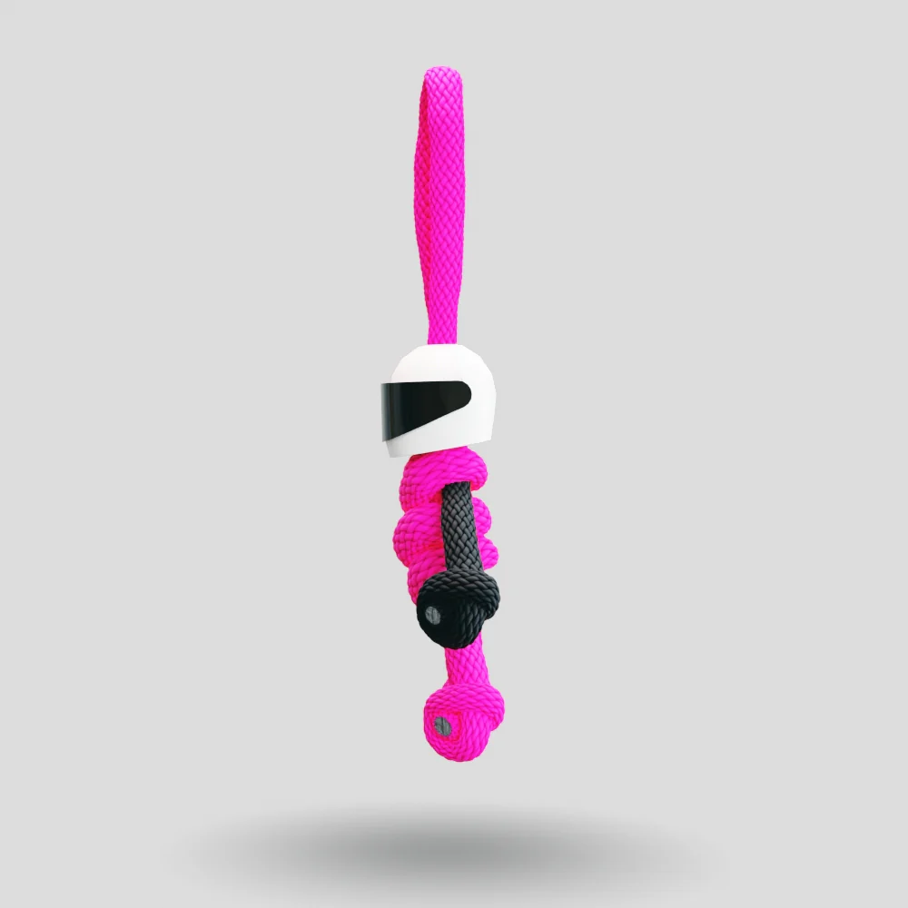 Hot Pink Biker Buddy Paracord Keychain - Image 34