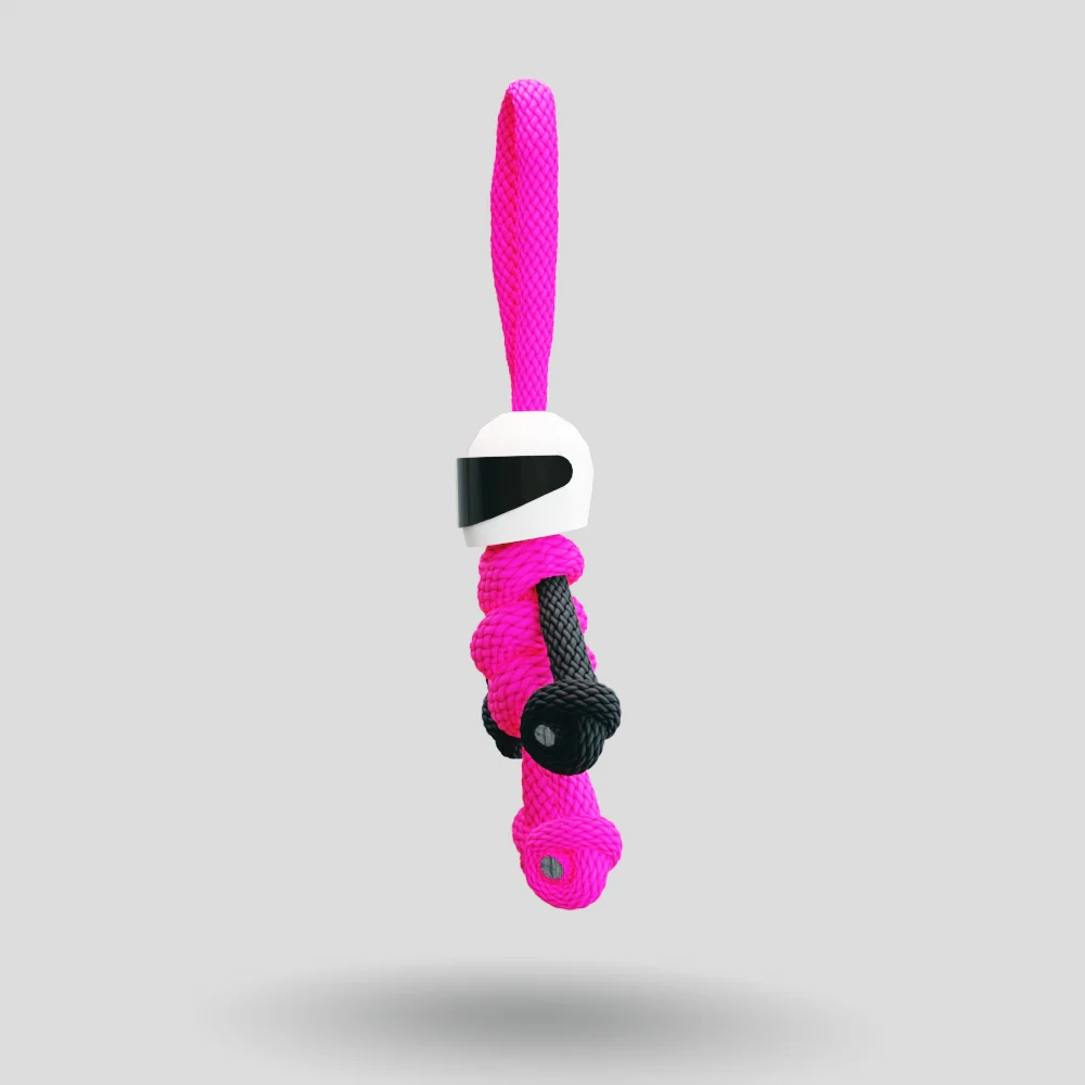 Hot Pink Biker Buddy Paracord Keychain - Image 35
