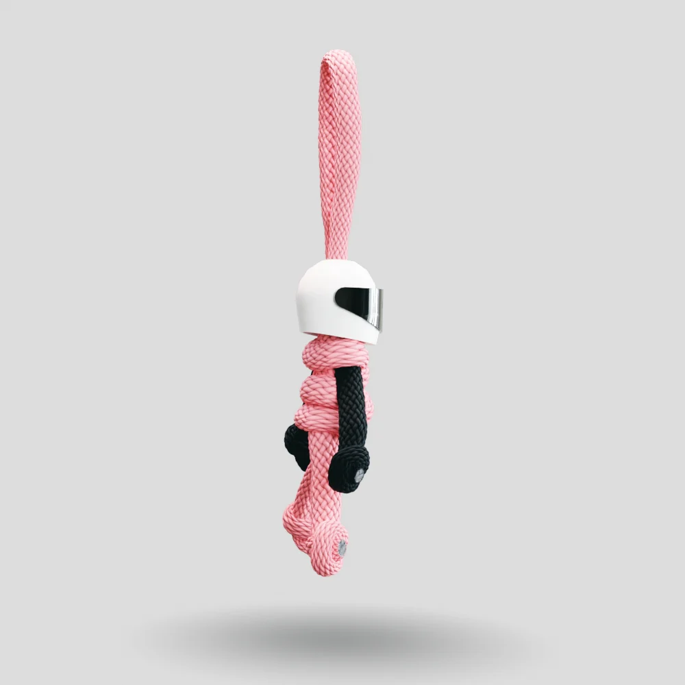 Pink Biker Buddy Paracord Keychain - Image 14