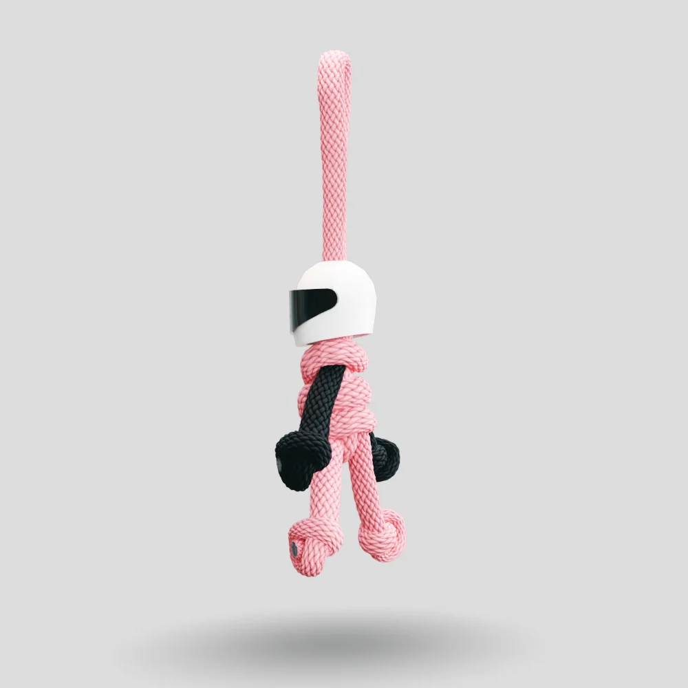 Pink Biker Buddy Paracord Keychain - Image 30