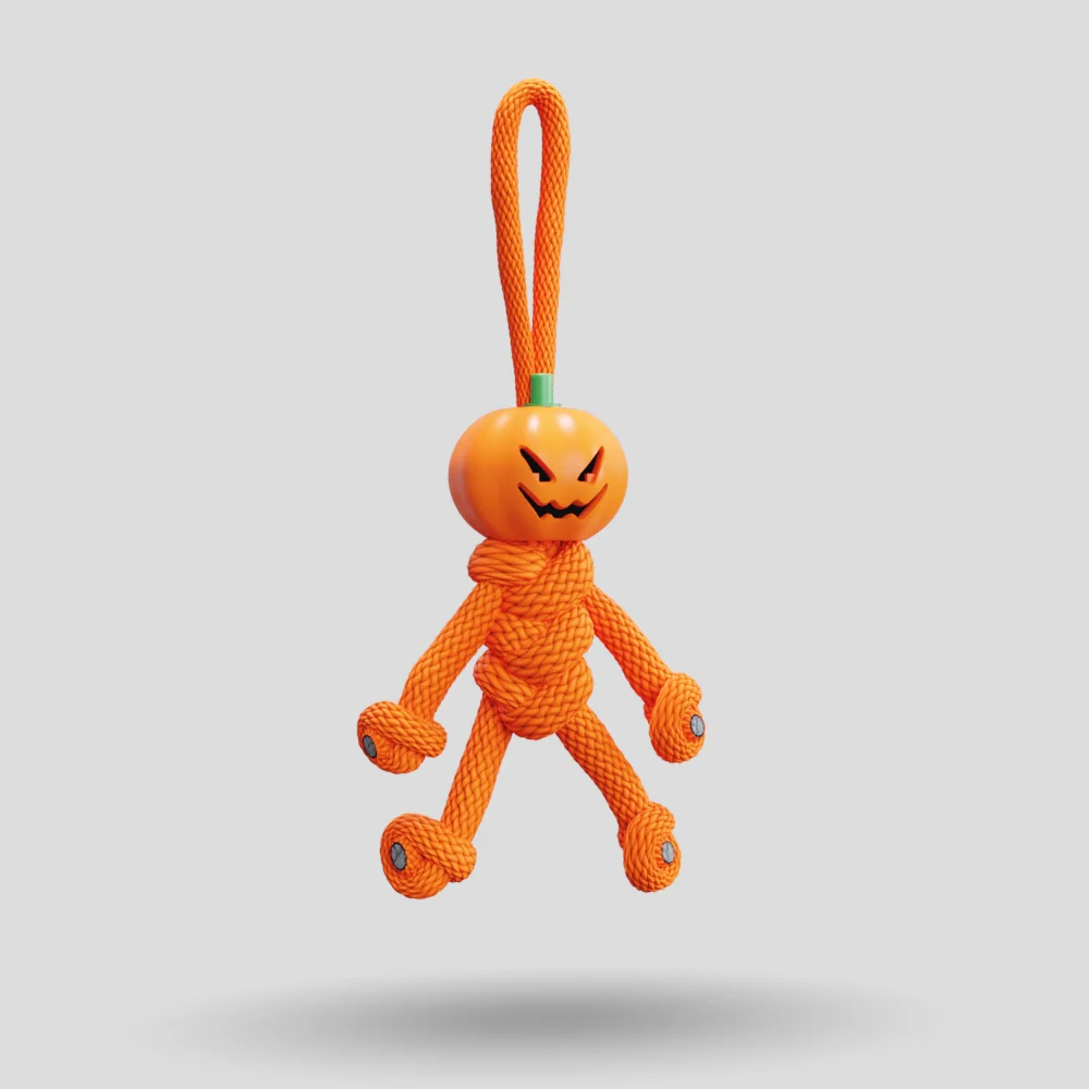Pumpkin Paracord Buddy Keychain - Image 3