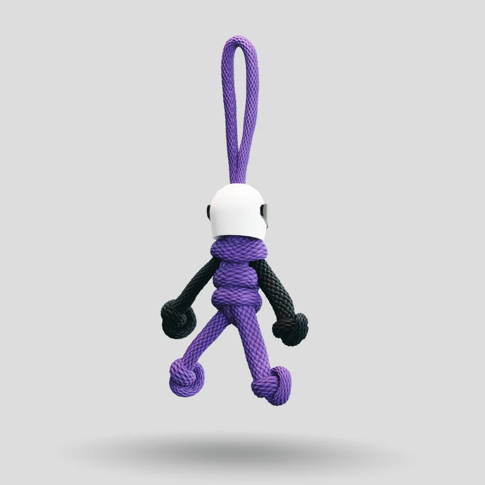 Purple Biker Buddy Paracord Keychain - Image 21
