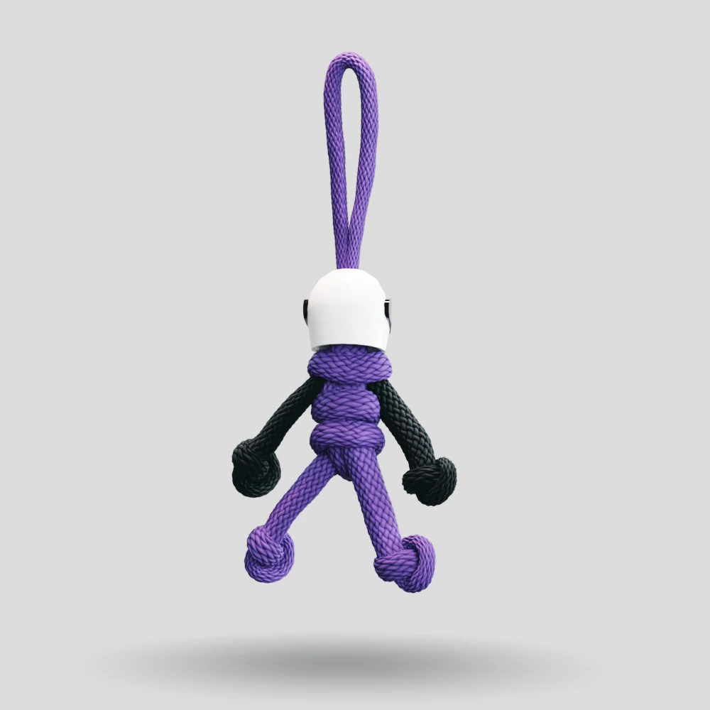 Purple Biker Buddy Paracord Keychain - Image 22