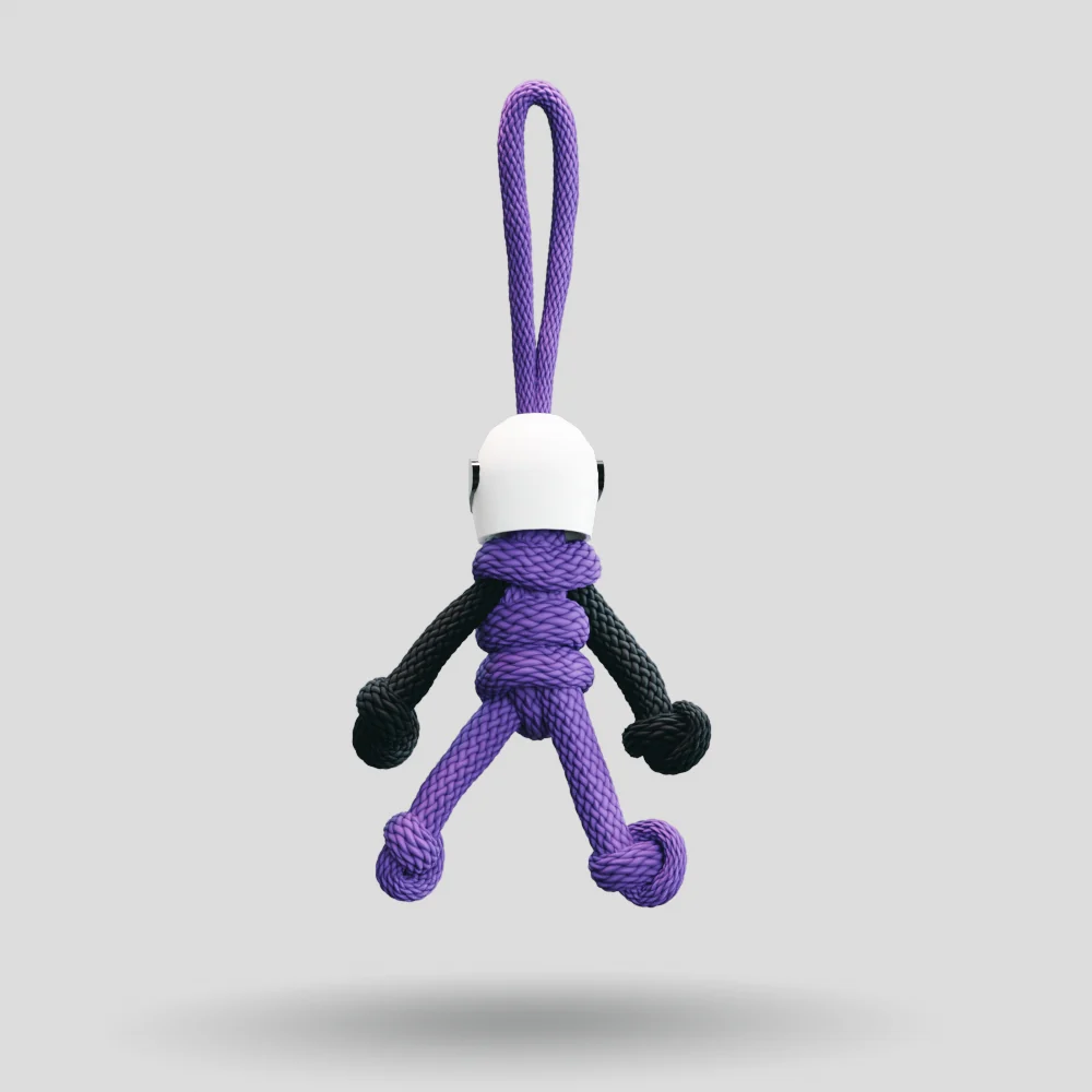 Purple Biker Buddy Paracord Keychain - Image 24