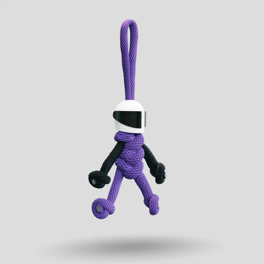 Purple Biker Buddy Paracord Keychain - Image 7