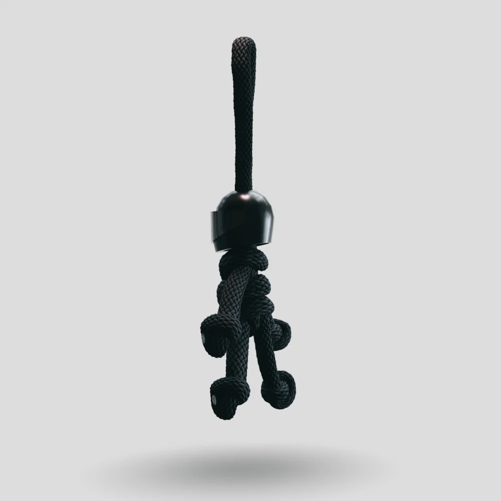 Black Biker Buddy Paracord Keychain - Image 30