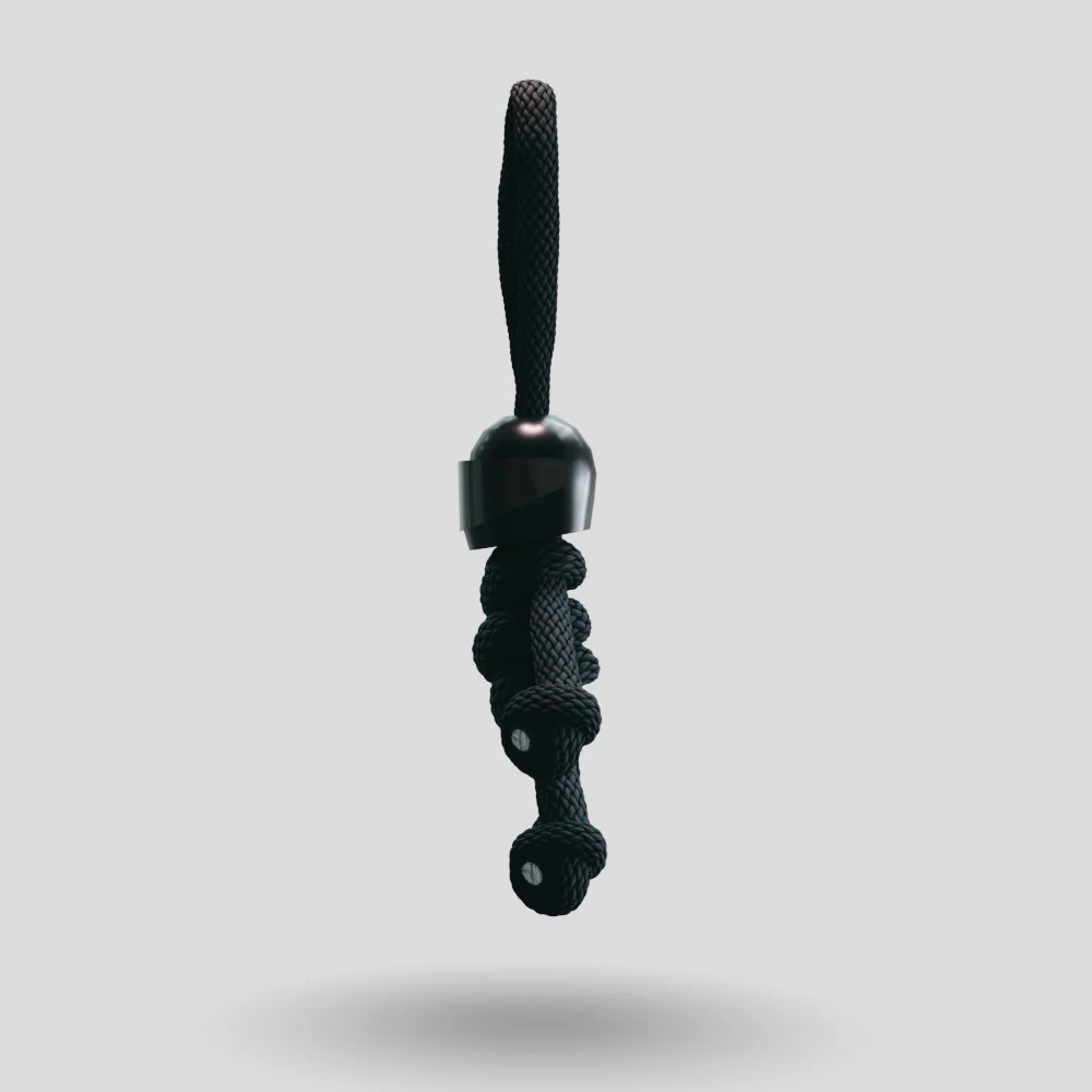 Black Biker Buddy Paracord Keychain - Image 33
